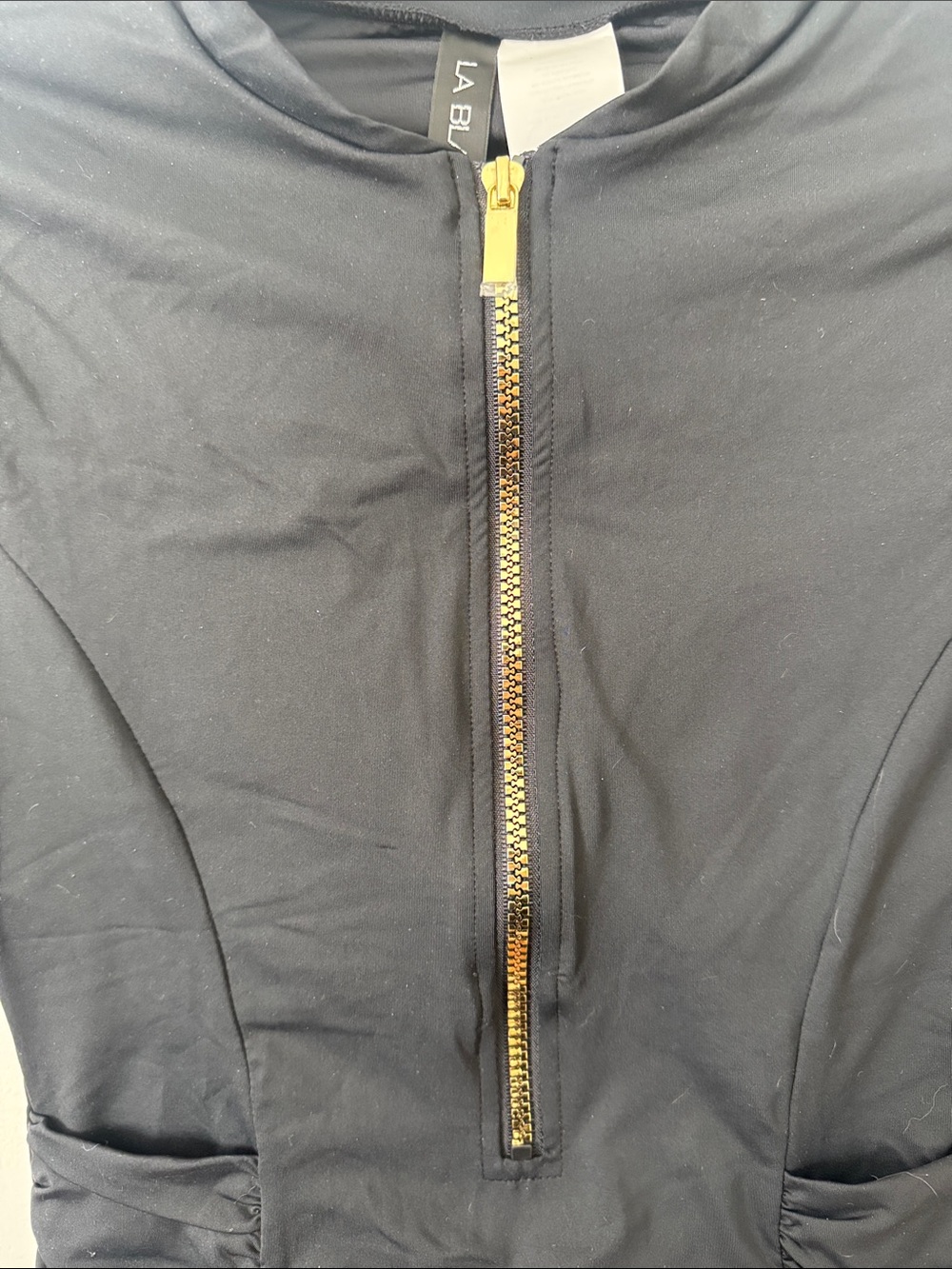 La Blanca Island Goddess Ruched Paddle-suit One Piece Bathing suit - Black - New - Picture 11 of 14
